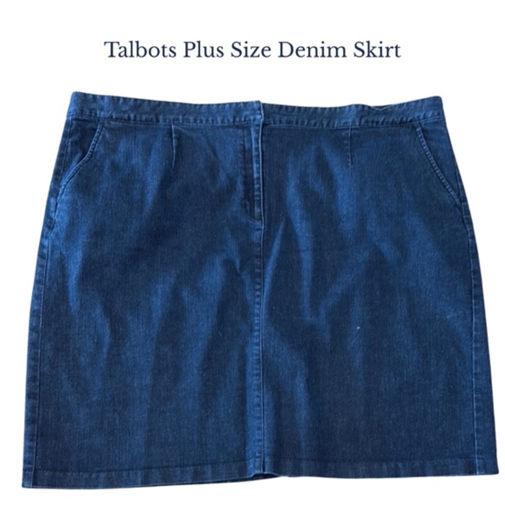 Talbots Stretch Denim Jean Skirt Womens Size 24